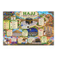 Hajj Journey Area Rug — Illustrated Guide to Makkah & Pilgrimage Steps