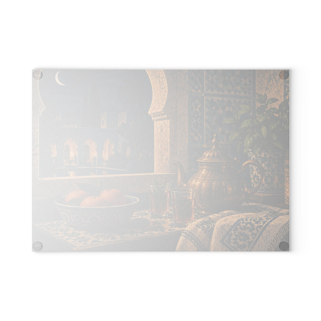 Moroccan Night Glass Cutting Board — Decorative Kitchen Serving Board